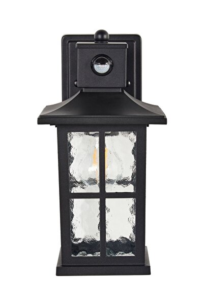 BELIANI Siyah Hareket Sensörlü Dış Mekan Duvar Lambası, Şık Tasarım ve IP44 Koruma