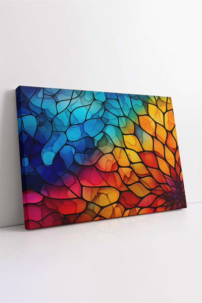 KOSS Dijital Pictură pe pânză cu forme colorate abstracte, pictură abstractă ...