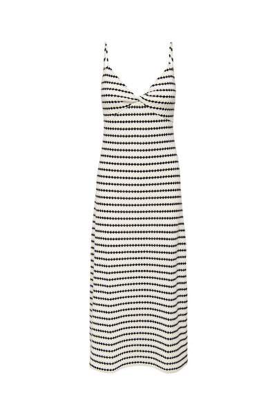 ONLY Rochie de vară bej pentru femei ONLY-15346296 CLOUD DANCER BLACK