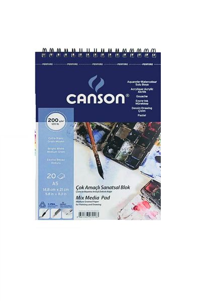 GLANCE Multi-Purpose Picture Blocks 200Gr A5 20Yp Spiral Picture Notebook St. Petersburg Watercolor Set 24 Pieces