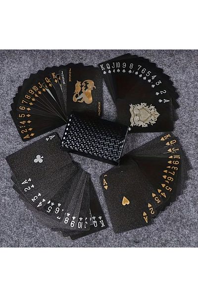 Choice Light Gray Color Black Gold Playing Card Game Card Group Waterproof Poker Suit Magic Dmagic Package