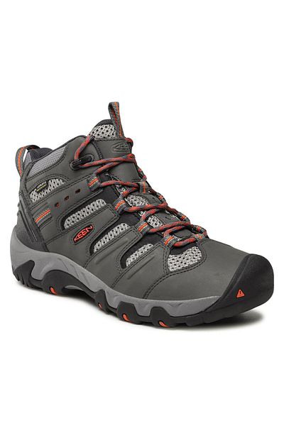 Keen Men's Trekking Boots Gray KEEN-1023000 KOVEN MID WP MAGNET/FIRED BRICK