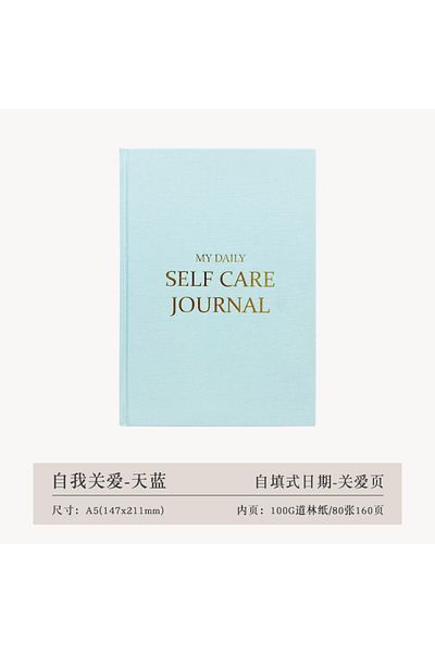 Choice Q blue A5 Self-care Journal Weekly Monthly Daily Planner Diary Notebook for Business To Do List Agen