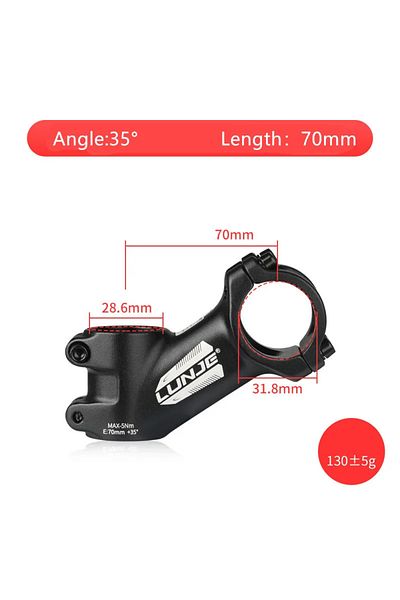 Choice 35Degree-70mm Ultralight Bike Stem 17 Degree Aluminium Alloy MTB Road Bicycle Stem 31.8mm 60/70/80/9