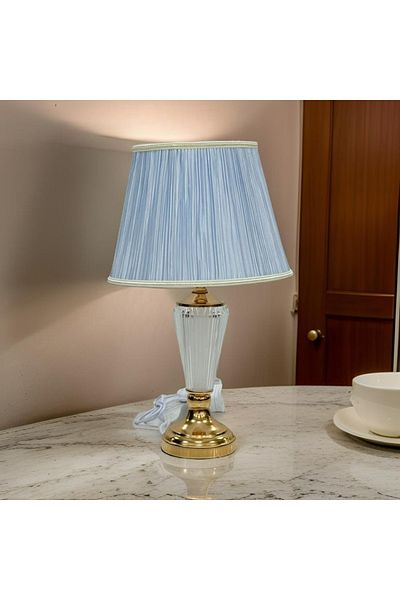 DEC10 Elegant blue bedside lamp