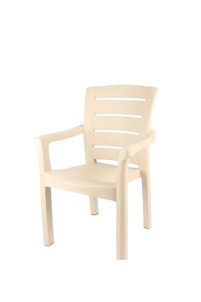 rexa Cadillac Slope Plastic Chair – Dark Beige Wood-Look