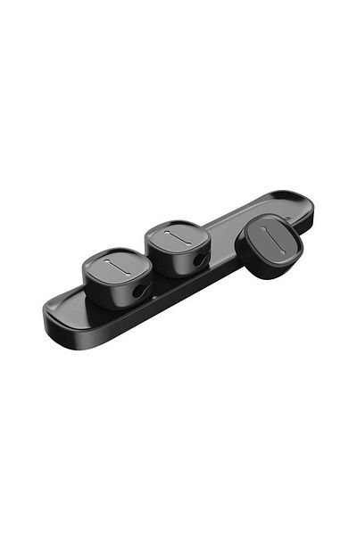 Baseus ACWDJ-01 Baseus Peas cable organizer, 3M adhesive, three holes with magnets, Black
