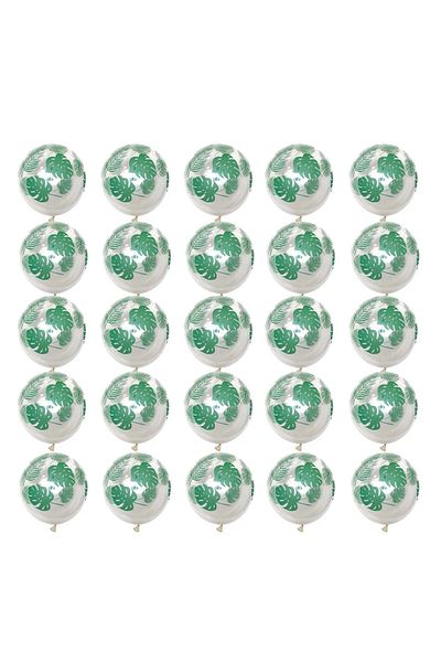 Choice 12INCH 25pc 25pcs leaf patterned balloons, Hawaiian balloon set, birthday photos, party anniversary