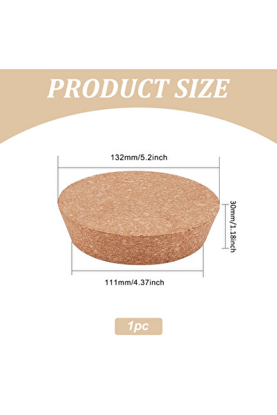 Choice7 AECH-23835 قطعتان من أغطية الفلين الكبيرة للبرطمانات وسدادات الزجاجات...