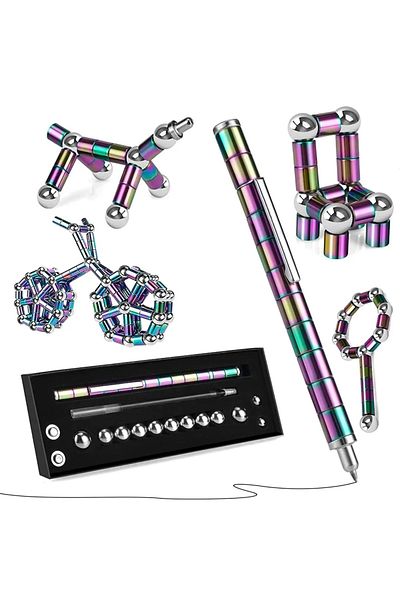Choice polychrome Decompression magnetic pen, fidgeting magnetic pen, multifunctional novel pen for relievi