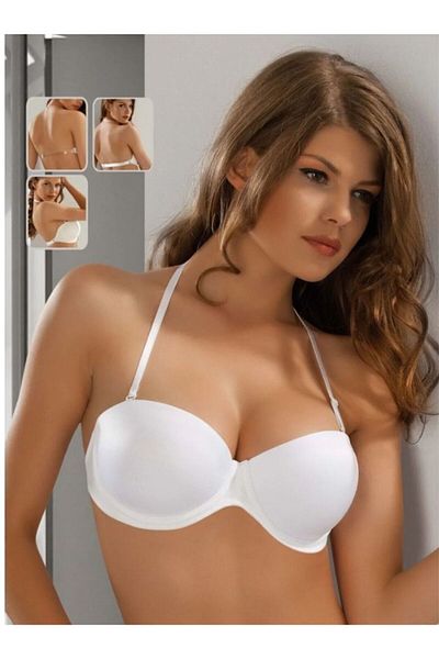 Le Jardin Padded (Underwire) Back Decollete with Transparent Back Strap, Attachable Apparatus and Staples