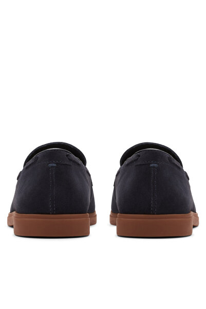 CLARKS Mocasini bărbătești albaștri CLARKS-26180334 040 PIELE ÎNTOARSĂ BLEUMARINĂ