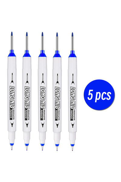 Choice 5 قطع من أقلام التحديد ذات الرأس الطويل ذات الرأس المزدوج ذات الفتحة ا...