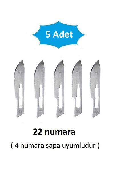 QBR Home Pack of 5 22 Number Wooden Sculpture Carving Art Replacement Blade. Plug-In Type (Compatible with Sapa Number 4)