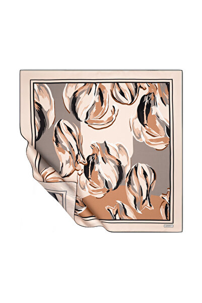 ipekevi Eșarfă de mătase gri cupru 1355