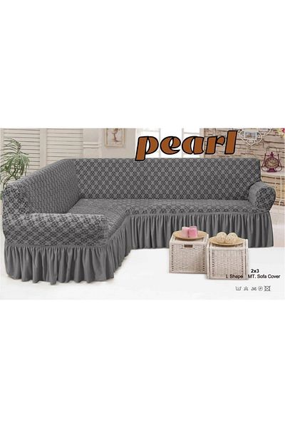 Evory Home Sofa Covers L Shape Jacquard 5 Meter Slip Resistant and Highly Stretchy