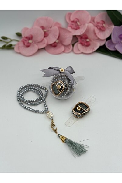 Uğurlu Hac مجموعة مسبحة لؤلؤ زكريماتيك ميني فانوس