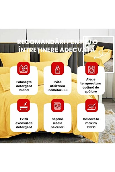 PATONE Bed linen Bumbat Satinat Baroque UNI, 6 pieces, double bed, yellow