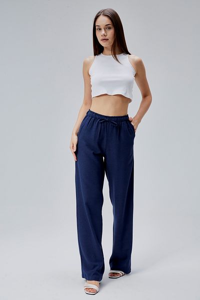 Symirna Loose Fit Linen Blend Women's Trousers