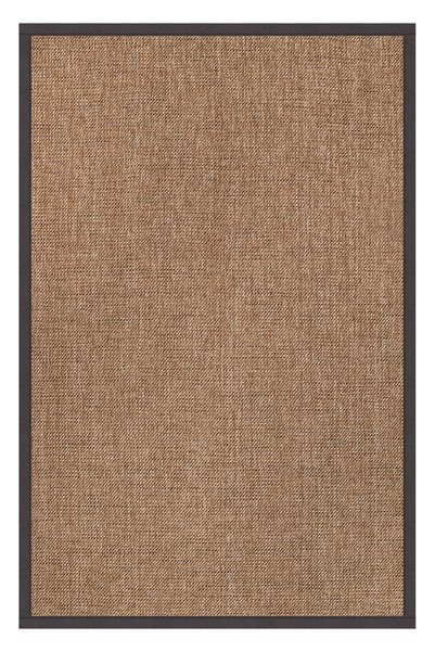 MACRO HOME 0604-Antrasit Kumaş Bordür Sisal Halı Kilim Hav Toz Vermez Kolay T...