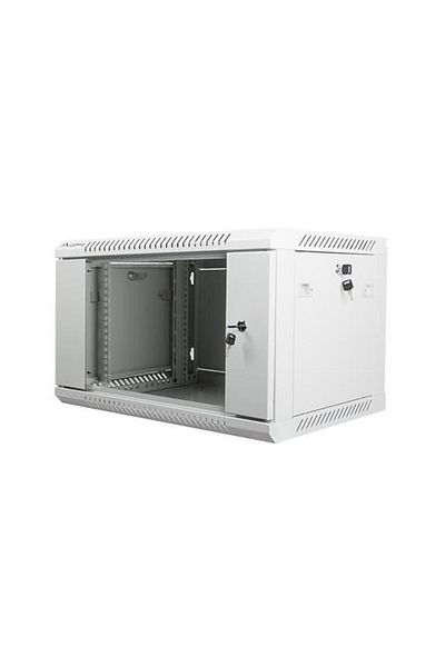 Lanberg Lanberg wall-mounted metal cabinet, 6U, 600x450mm, 19, Grey