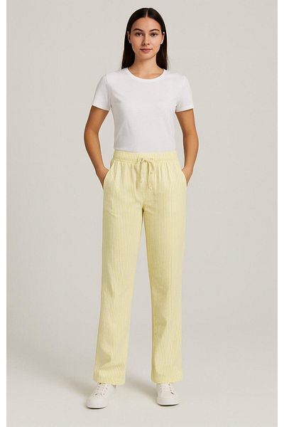 CNG MODA Unisex Waterway Striped Linen Blend Baggy Trousers