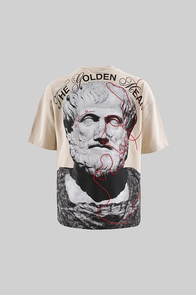 Machinist Men's Aristotle Oversize Soft Beige T-Shirt
