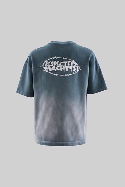 Machinist Tricou oversize Ghost pentru bărbați cu efect și logo imprimat