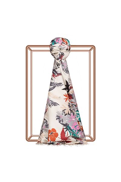 ipekevi Cream İpekevi Silk Shawl 6108