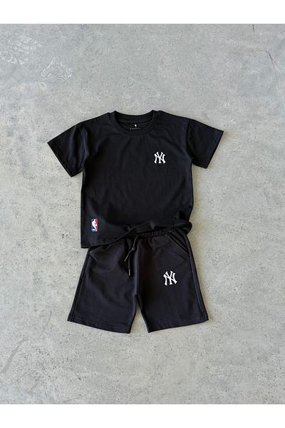 KAPROLLI Ny Girls Boys Tshirt Shorts Set - 95% Cotton 5% Lycra Printed Patterned Washable Quality Fabric