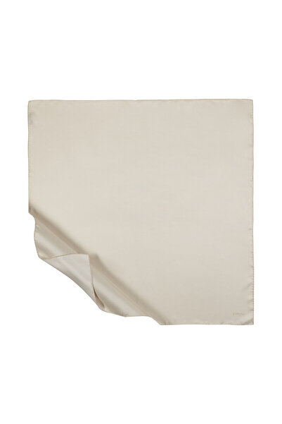 ipekevi Eșarfă din mătase simplă - nurcă deschisă