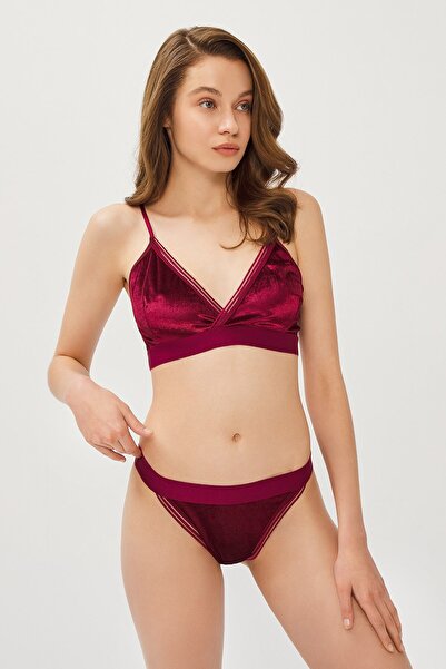 CUBBUX Women's Underwire Unpadded Velvet Bra Set