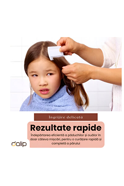 ONSG Set 2 Piepteni Dalip pentru Indeprtarea Paduchilor, pentru Par Lung, Scurt, Drept sau Cret, Alb