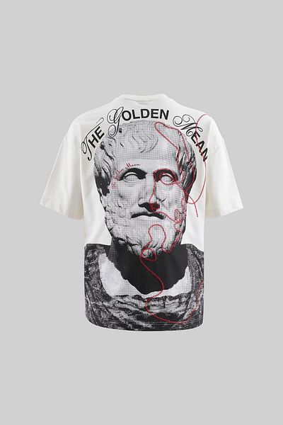 Machinist Men's Aristotle Oversize Ecru T-Shirt