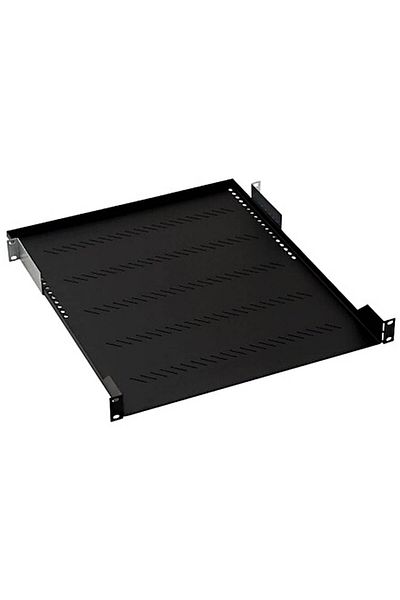TRITON Raft fix perforat pentru rack 19inch, Triton 1U, max. 40kg, adancime 750mm, prinderi incluse, Negru