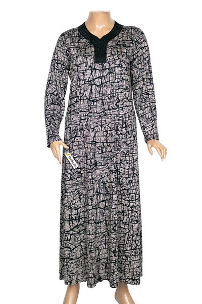 Hermevsim Hesna Women's Minel Battal Size Cup Full Length Black Dress Pattern 22