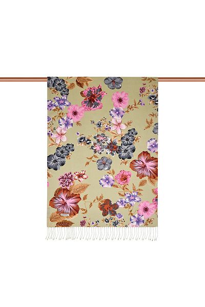 ipekevi Pistachio Green Silk Shawl 6107