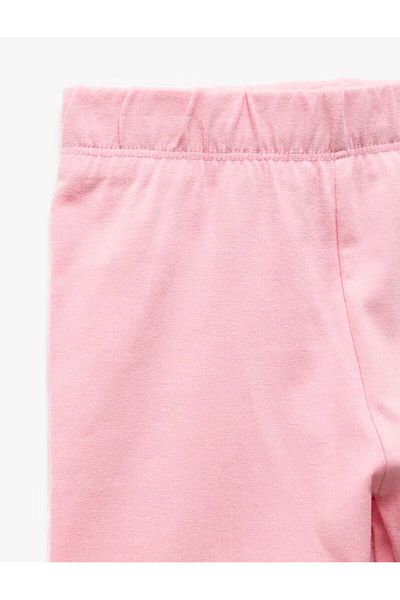Koton Basic Short Pink Girls' Tights with Elastic Waist 5Skg40056Ak