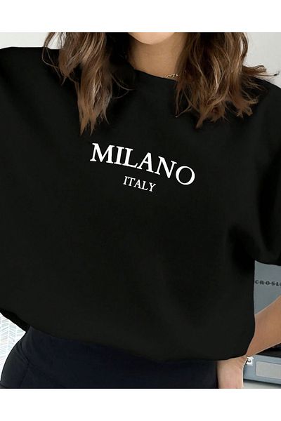 COHERENT Unisex Women/Men Milano Custom Colorful Oversize Crew Neck Cotton Sweatshirt