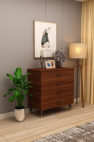 asratrend %100 MDFLAM 4 ÇEKMECELİ ŞİFONYER 90cm