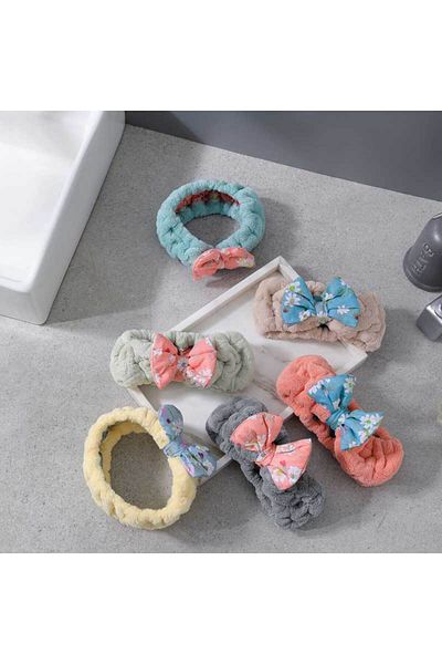 REEFI Rustic Beige Floral Hair Tie