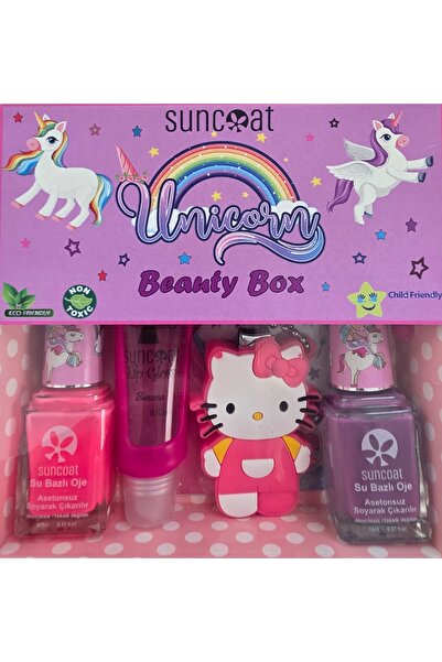 Suncoat Unicorn Beauty Box - Neon (FOSFOR) Oje Renkleri - Panda Lip Gloss - S...