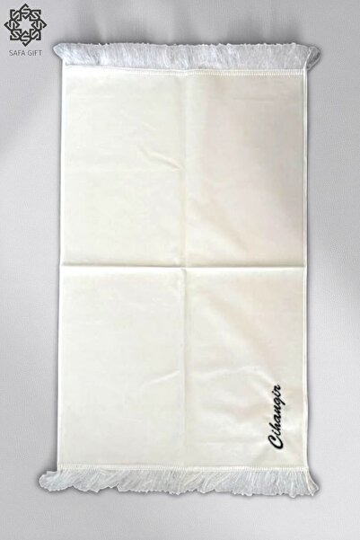 Safa Gift Kişiye Özel İsimli Lüx Kadife Seccade, Düz Velur İsim Nakışlı Secca...