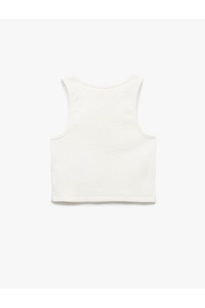 Koton New Season Cotton Sleeveless Crew Neck Printed Singlet