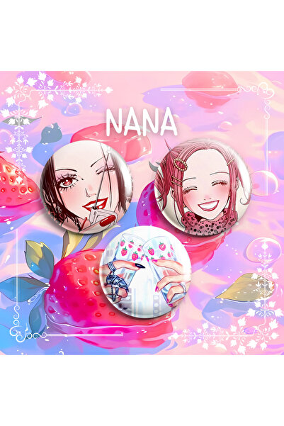 Isekai Nana Anime Buton Rozet Seti - 3 Adet 58mm