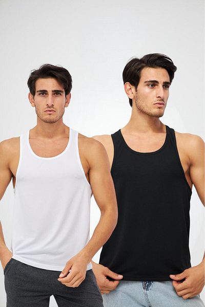 YÜKSEL IŞIK Men's Sports Singlet 2S Solid