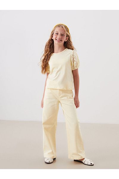 LC Waikiki Sari Wideleg Girl's Trousers