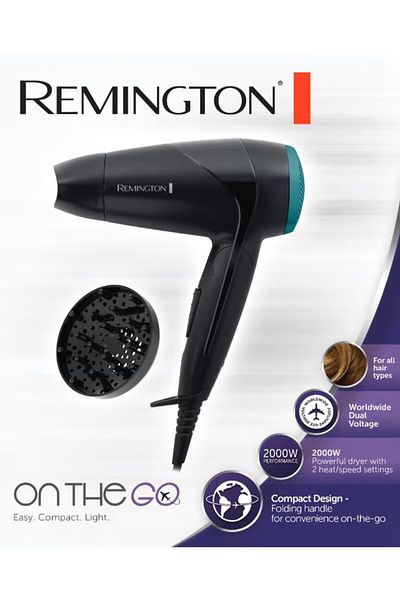 Remington On The Go Compact Hair Dryer 2000W RED1500