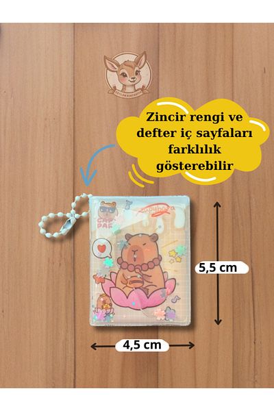 Çınar Kapibara Juicy Glitter Mini Notebook 4.5 cm X 5.5 cm Capybara (Single)