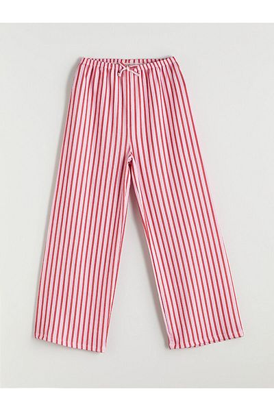 LC Waikiki Pink Girl's Pants with Elastic Waist